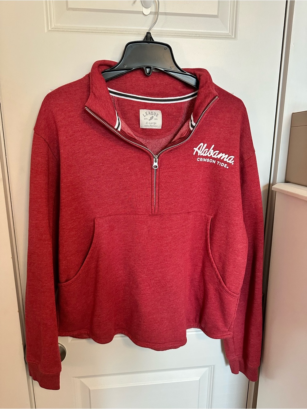 League Crimson Red Alabama Quarter-Zip Sweatshirt